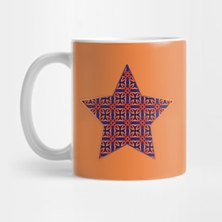 Retro Patterned Star Mug